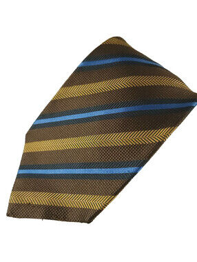 Bullock & Jones Men's Vintage 100% Silk Multicolor Striped - Made in Italy